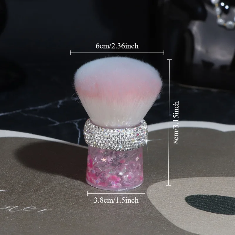 Super Soft Large Retractable Concealer Brush Fluffy Stippling Blush Full-Diamond Convenient Loose Powder Makeup Brush