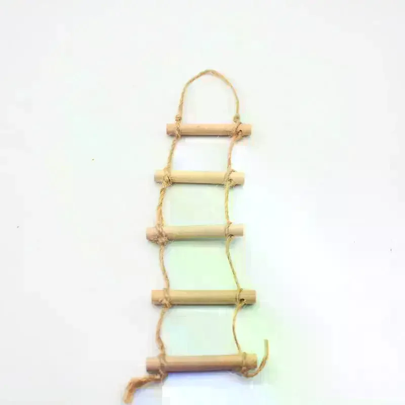 Mini corde de chanvre en bois pour maison de poupée, 1 pièce, échelle suspendue, jardinage pour animaux de compagnie, modèle de scène Miniature, jouets, accessoires pour maison de poupée