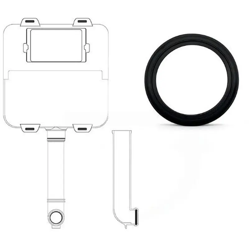 Exquisite-Tank Flushing Pipe Replacement 1Set Concealed Toilet Tank Drain Pipe 18.5Cm Straight Pipe Set With Screws