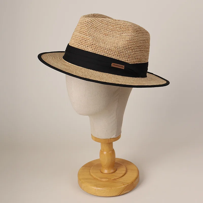 

Sun Hat Straw Panama Fedora Women Men Summer UV Protection Beach Accessory Big Brim Cap Outdoor Hike Fishing Climb Luxury