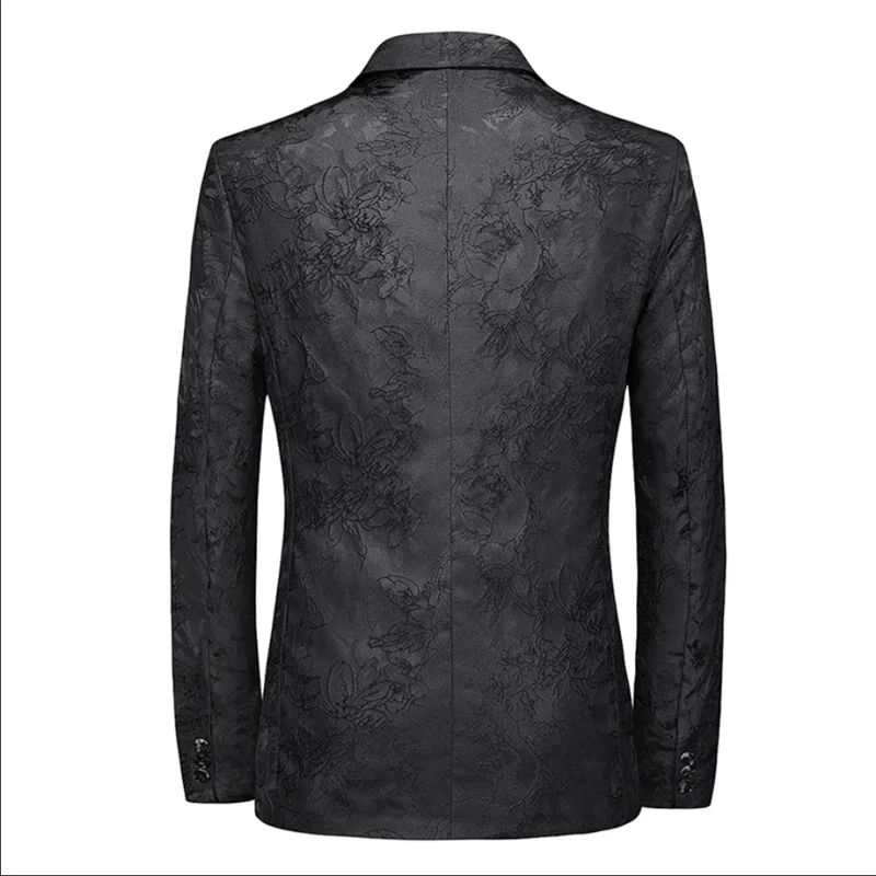 New Men Business Social Suit Jacket Summer Men\'s Single breasted Thin Dress Male Jacquard Blazers Coats A2581913