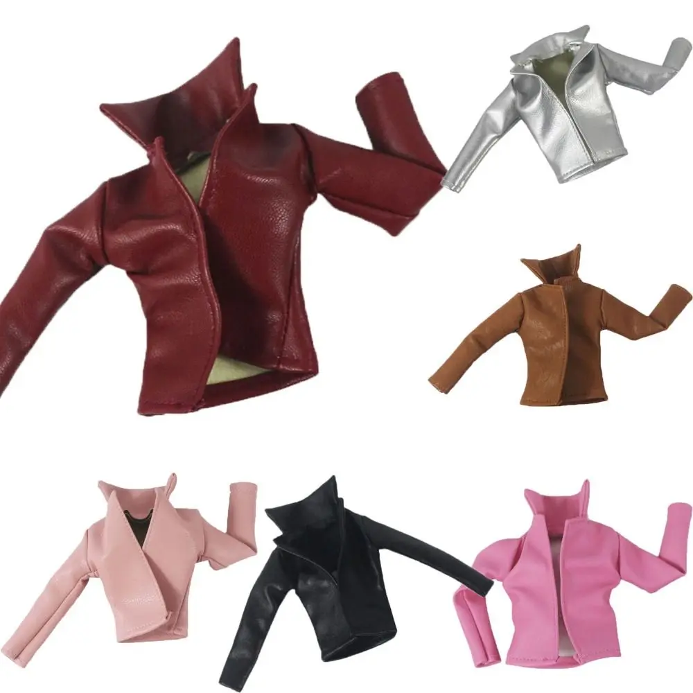 PU Leather Dolls Jacket Casual Wear Coat DIY Motorcycle Casual Jacket 1/6 BJD Dolls/30cm Dolls