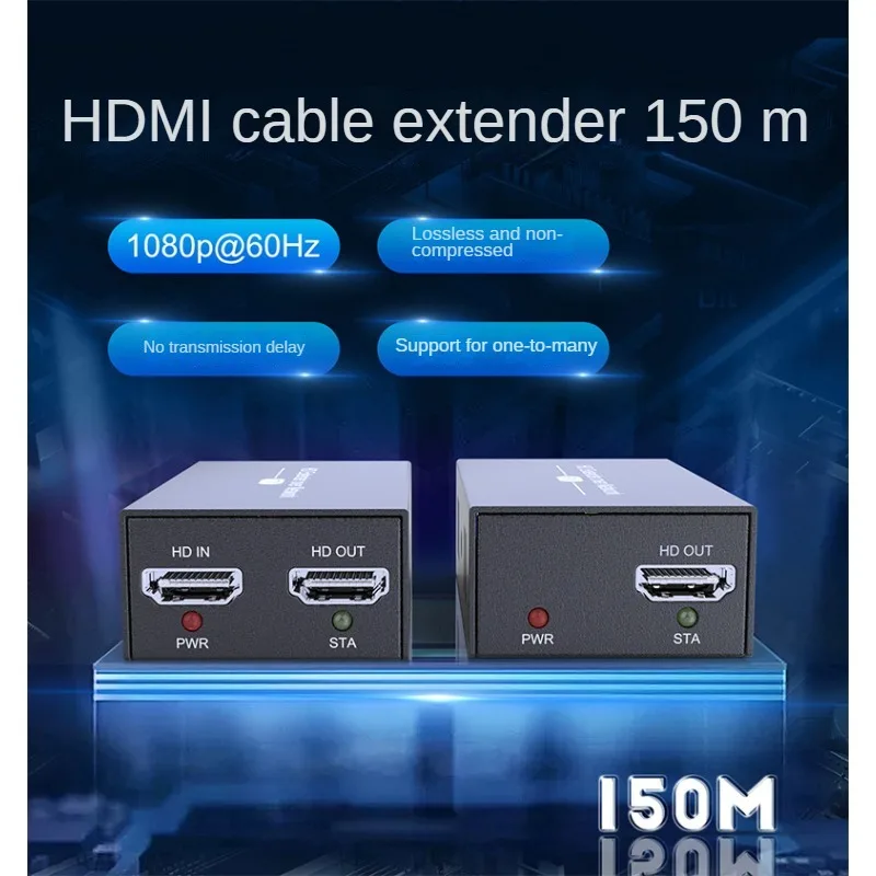 

HDMI extender150M over Rj45 Cat5e/6 Cable 1080P HDMI Extender Video Transmitter and Receiver one to many via Ethernet Switch