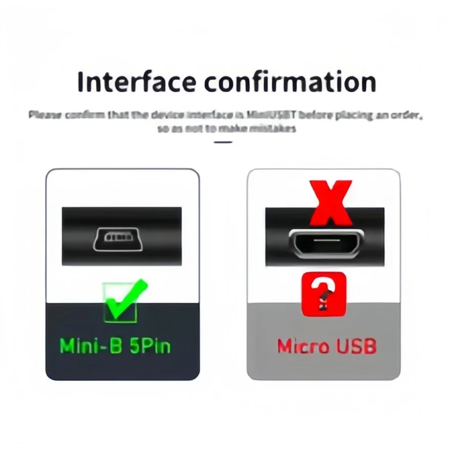 Short USB C to Mini USB Cable-5Pin Type C to Mini-B Charging & Data Sync Cable for MP3/MP4/GPS/Camera/Dash Cam image 4