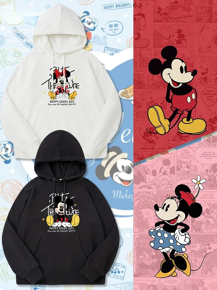 

Новинка 2025, повседневная модная спортивная толстовка с капюшоном Disney, осенне-зимняя серия в академическом стиле, унисекс для мальчиков и девочек