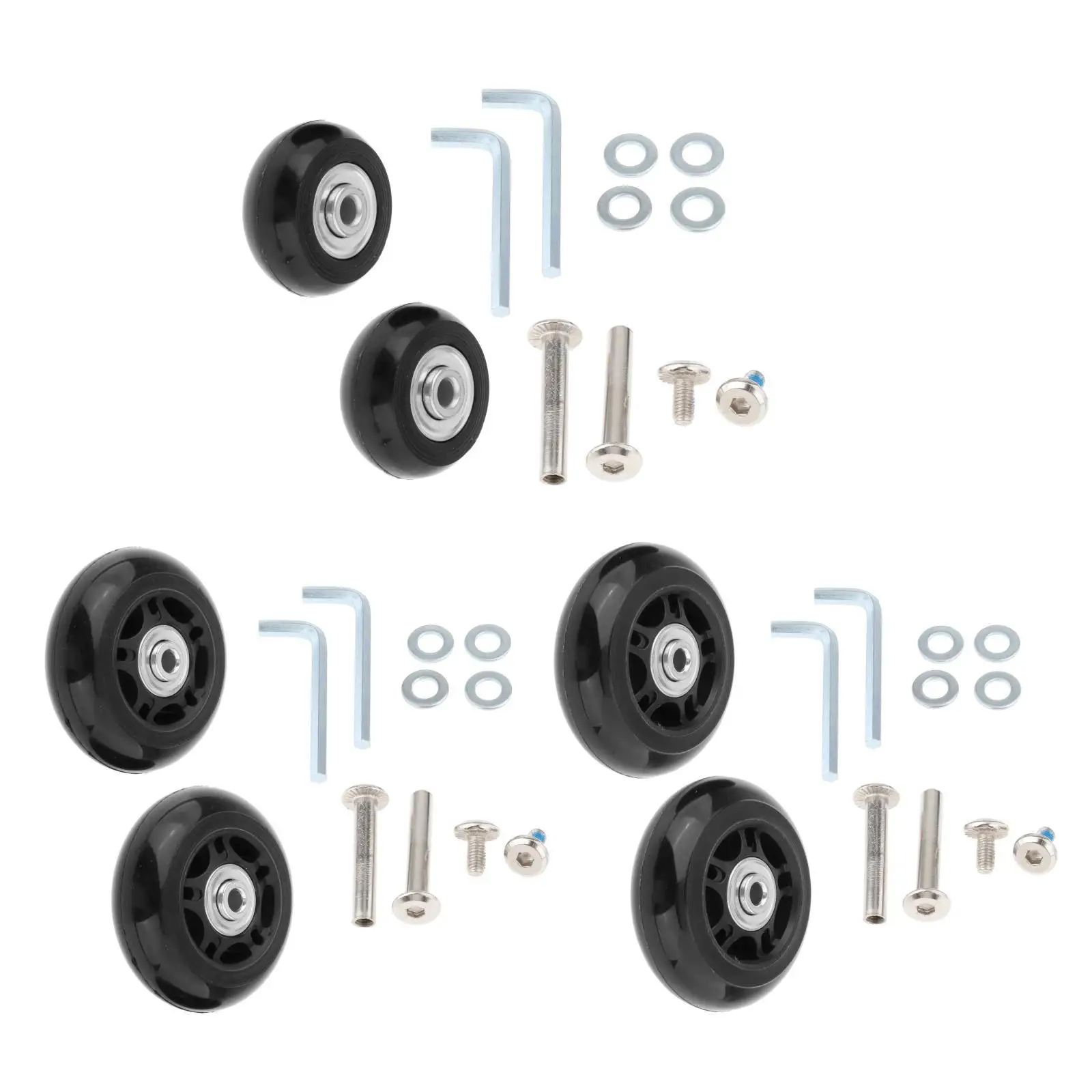 

Replacement Suitcase Wheels Universal Rubber Swivel Caster Wheels Repair Set