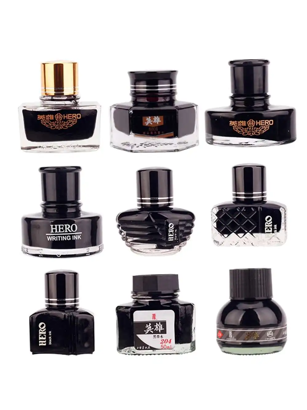 

Hero Brand Fountain Pen Ink Pigment Classic Ink Non Carbon Non Blocking Pen Ink Black Blue Black Red Student Ink