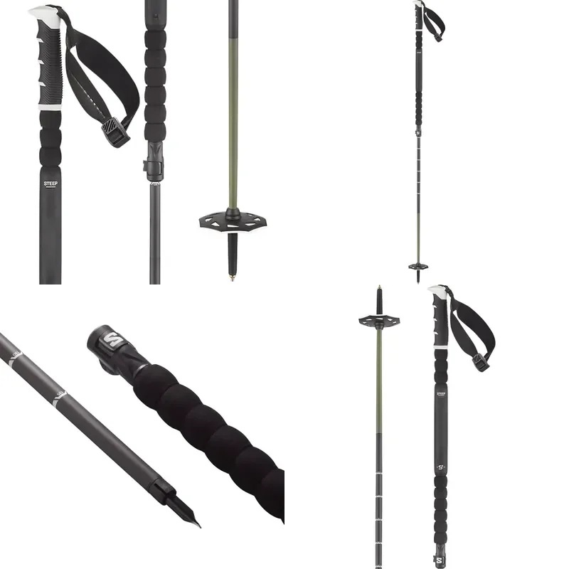 HONOR HX9 Ultra Light Telescopic Carbon Composite Adjustable Cork Grip Ski Poles S3 Safety