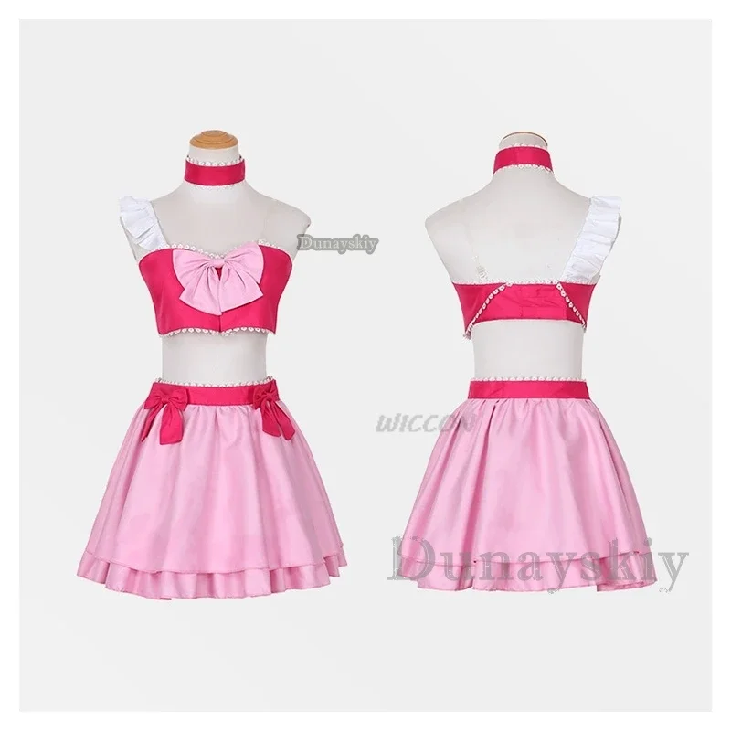 أزياء تنكرية لعبة قوس قزح لايف هارون آيرا أاماميا ريزومو تاكامين ميون كوسبلاي لوليتا فستان مثير موحد إيقاع للنساء حفلة S