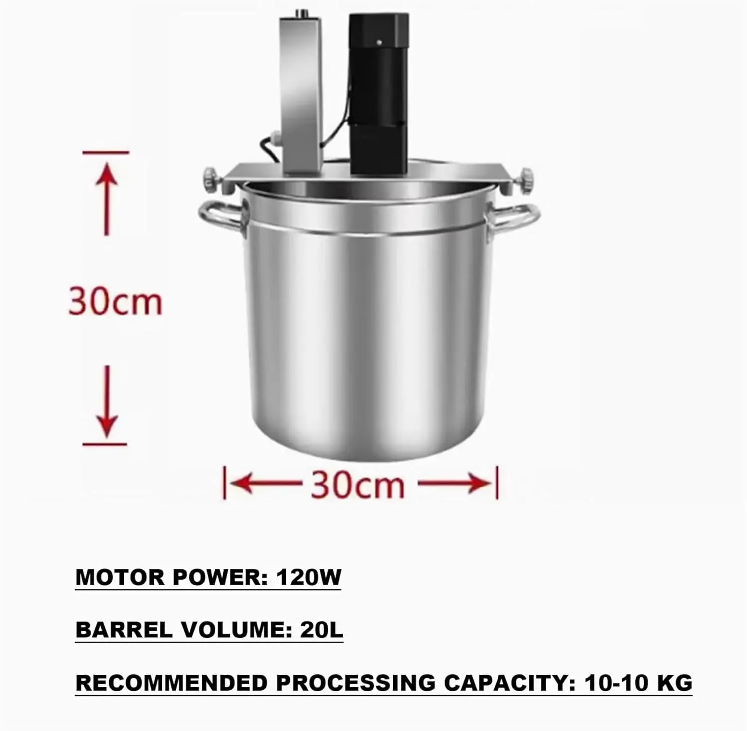 خلاط مربى كهربائي من الفولاذ المقاوم للصدأ وعاء أوتوماتيكي مع مكشطة خلط 4 شفرات لآلة خلاط المطبخ 20L 25L 40L