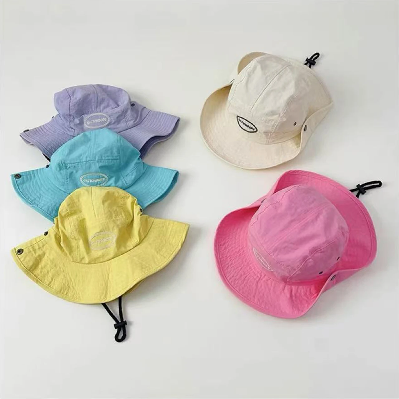 

Children Quick Drying Fisherman Hat Spring Summer Sun Protection Mountaineering Hats 1-6Year Boy Girl Kids Sunshade Bucket Cap