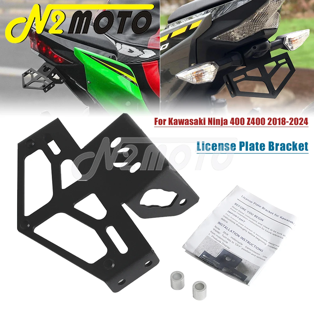 

Элиминатор крыльев мотоцикла Z400, аккуратный кронштейн для номерного знака для Kawasaki Ninja 400 Z400 2018-24, держатель регистрационных знаков