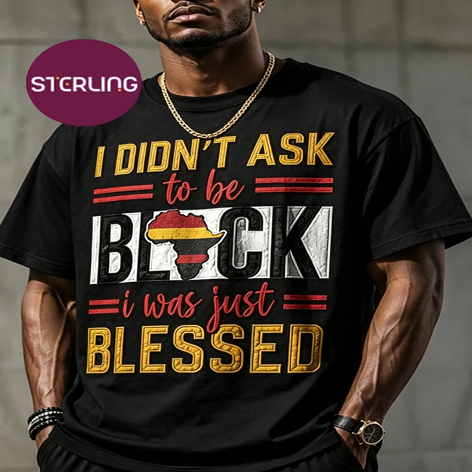 Men' Women' African American Pride T-Shirt - _I Didn't Ask to Be Black_ Slogan, Short Sleeve Round Neck Casual Tee Suitable for Spring Summer Fall Wear, Cultural Apparel for Everyday Outfits and Gift for him, Retro graphic tee