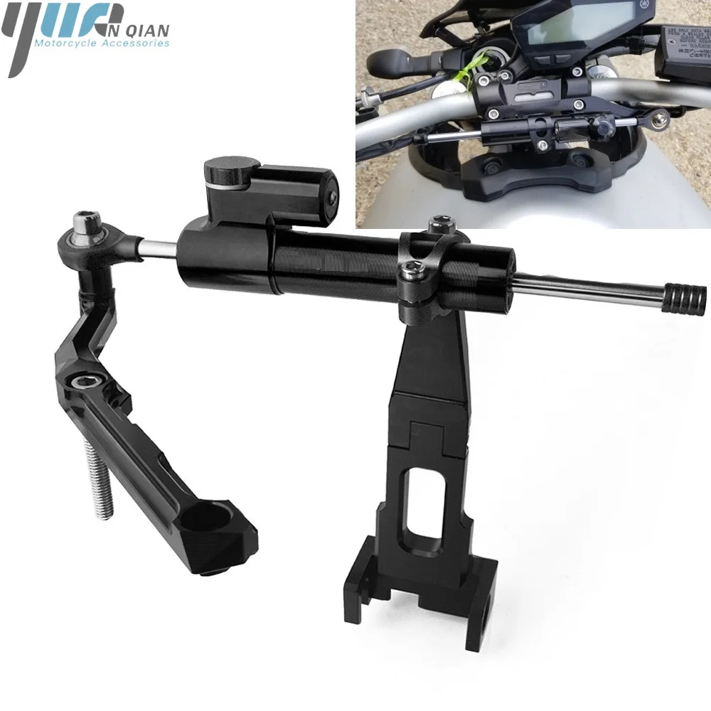 

Adjustable CNC Motorcycle steering Stabilize damper Mounting Bracket Kit Motorbike Accessories For Yamaha mt 09 tracer 2016-2019