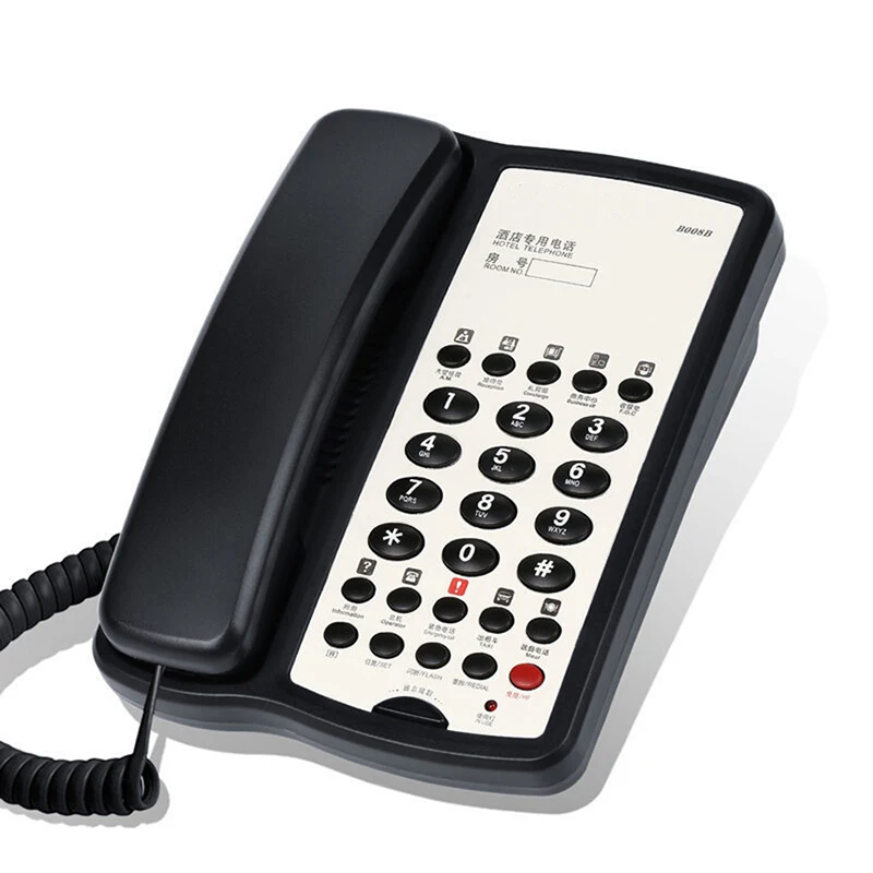 Corded Phone Desktop Landline Telephone, Handsfree Calling, Redial, Call Waiting, R Key Transfer for Office Home Hotel