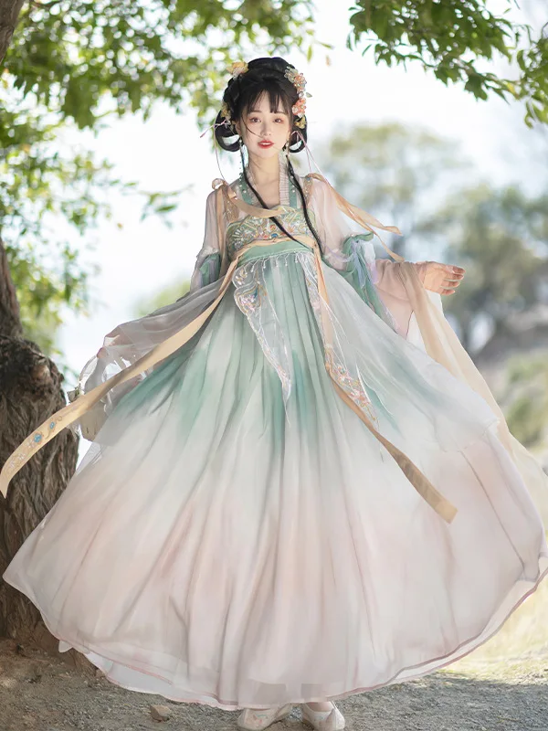 Chinese style Hanfu female chest-length Han elements heavy industry embroidery Tang daily exquisite fairy suit