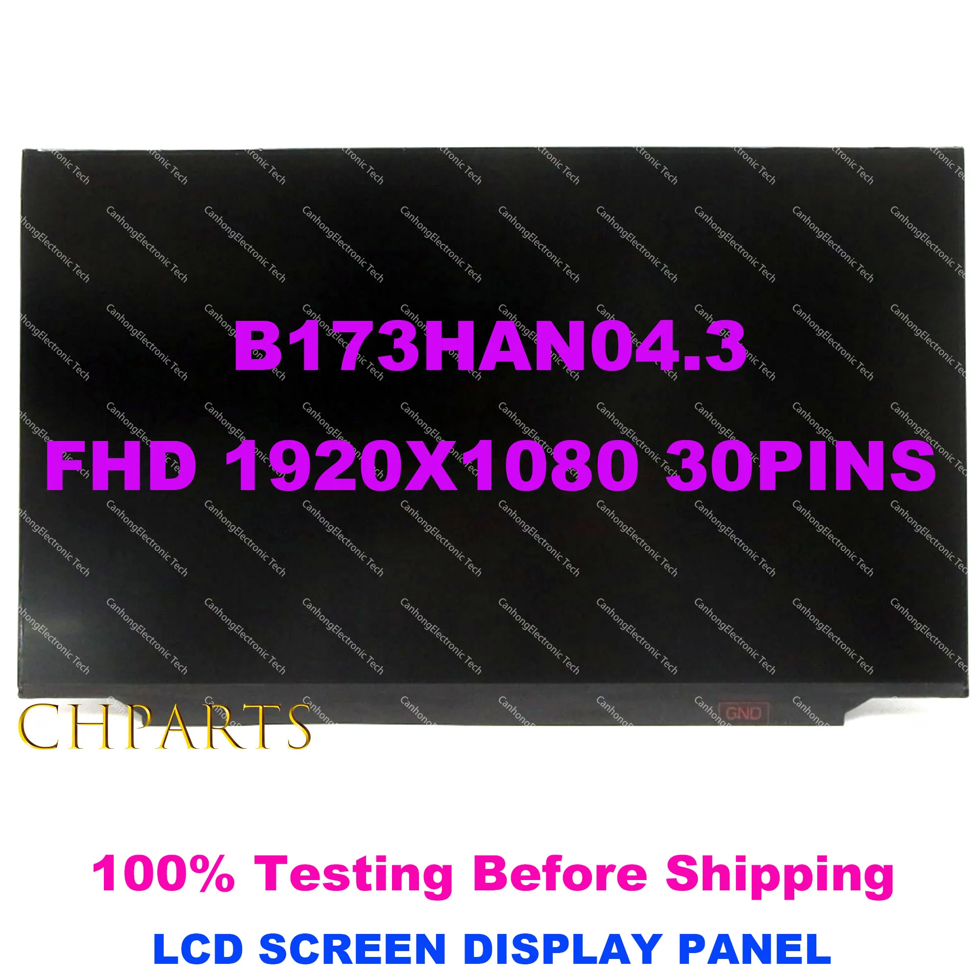 

17.3" IPS Laptop LCD Screen Dispaly Panel B173HAN04.2 Fit B173HAN04.3 N173HCE-E3B NV173FHM-N46 72% NTSC FHD 1920x1080 30pins eDP