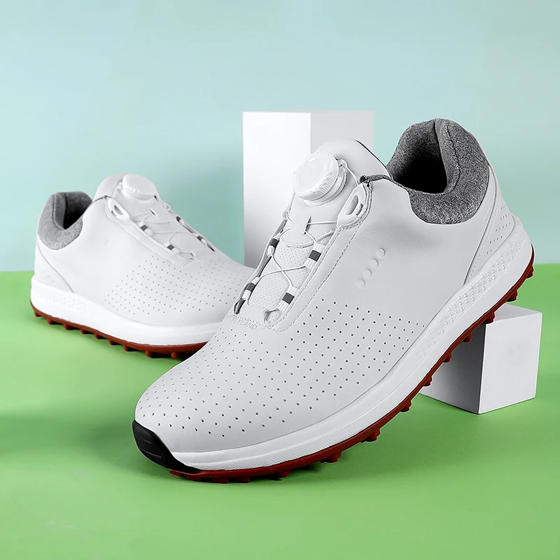 Breathable Luxury Golf Shoes Men Comfortable Outdoor Spikeless Golf Sport Training Sneakers Non-Slip Waterproof Walking Footwear