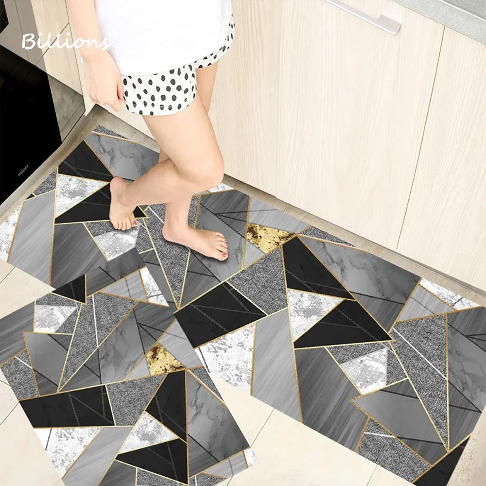 Modern Kitchen Carpet Home Entrance Doormat Bedroom Living Room Children Decor Rug Hallway Bedside Bathroom Anti-Slip Floor Mat