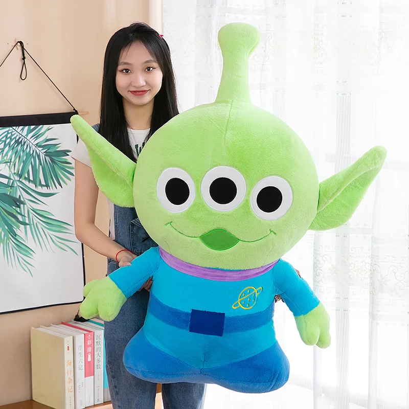 Urocza pluszowa zabawka kosmita z kreskówki, potwór z trzema oczami, wypchana lalka, poduszka, prezent urodzinowy/świąteczny dla dzieci, miękki potwór Sullivan