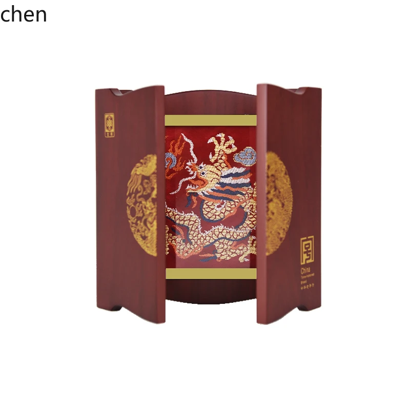 Yuanxian Intangible Cultural Heritage Group Dragon Ornament Embroidery High-end Gift