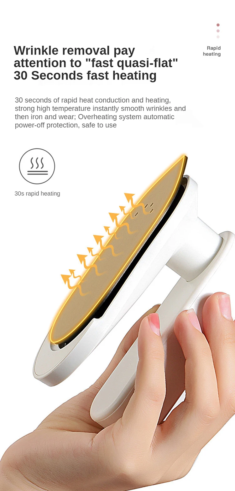 مكواة ملابس صغيرة لاسلكية قابلة لإعادة الشحن للسفر، مكواة صغيرة محمولة باليد، مكواة بخار كهربائية رطبة وجافة