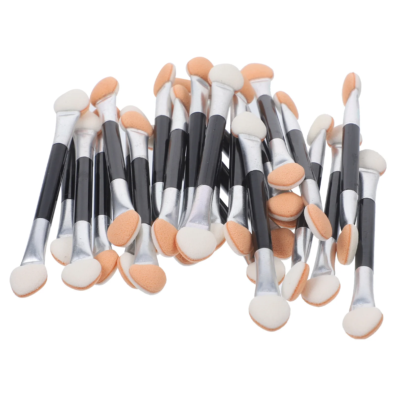 24 Stück Einweg-Lidschatten-Schwammpinsel mit zwei Köpfen, leichte Lidschatten-Applikatoren, Make-up-Werkzeuge für den professionellen Einsatz