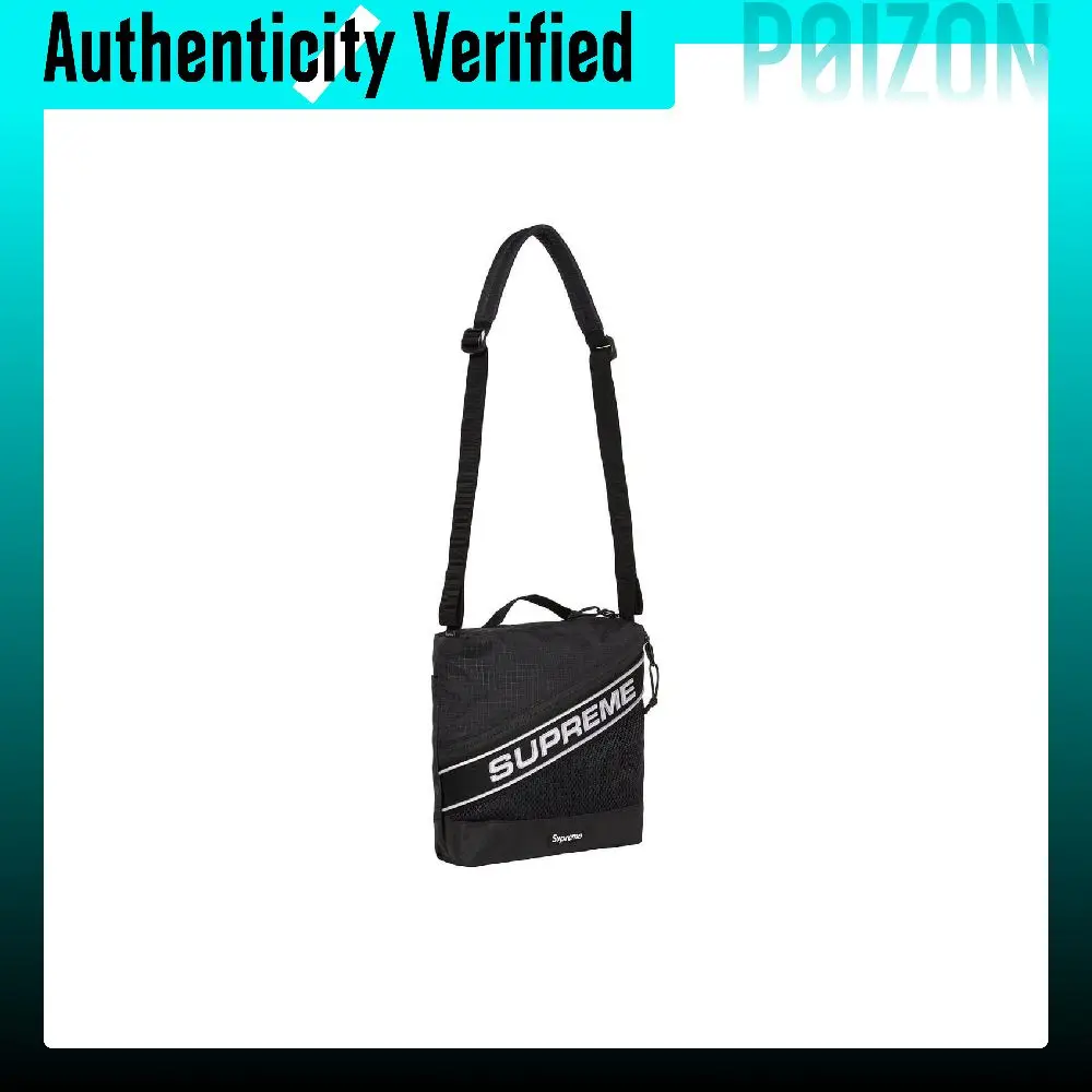 Supreme Waterproof Nylon Crossbody Bag, Shoulder Bag Regular Unisex Black SUP-FW23-0820