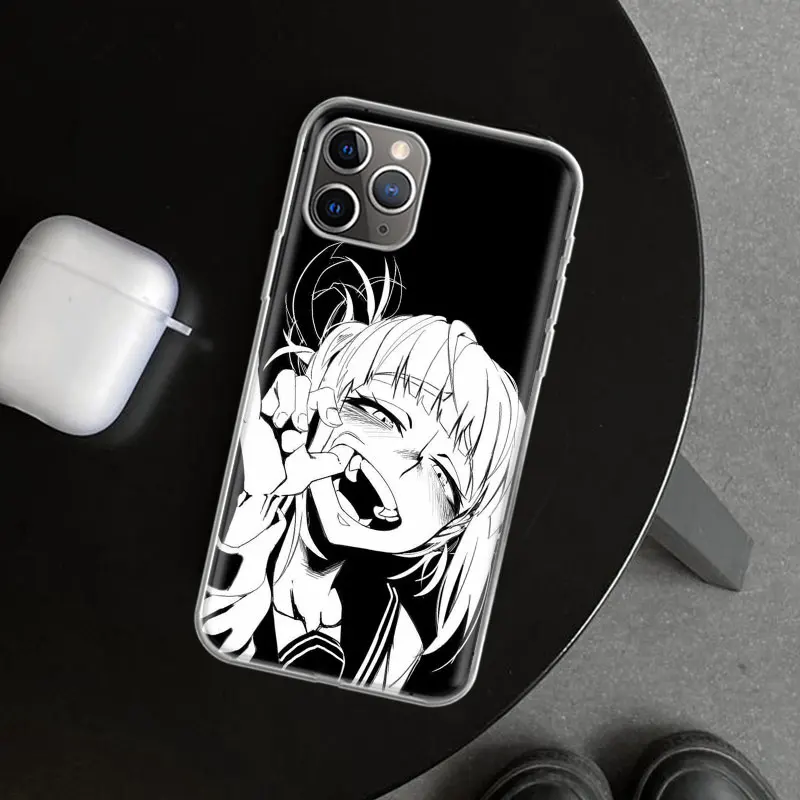 Custodia per telefono Anime Himiko Toga Waifu per iPhone 11 12 13 14 15 16 Pro Max Apple X XS XR 7 Plus 8 + Art Fundas 14 personalizzato