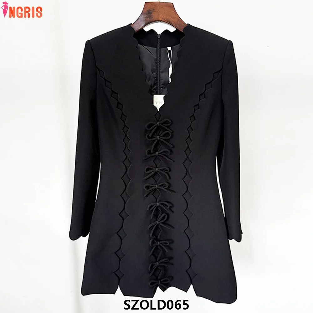 

2025 Fashion Elegant Heavy Gold Nail Beaded Long Sleeve Party Dress Women-SZOLD065