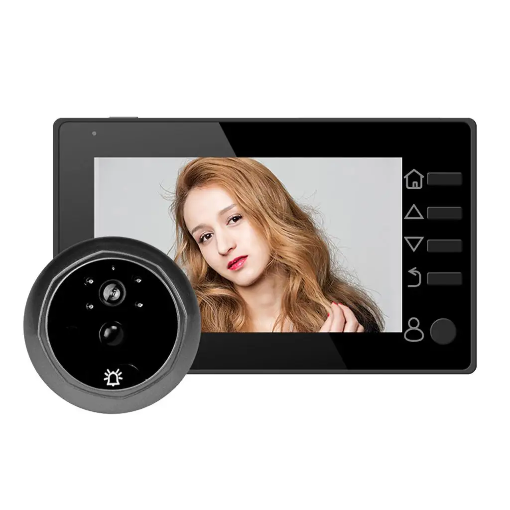 Digital Peephole 4.3 Inch LCD 5 Degree Wide Angle Door Camera Thickness From 30mm