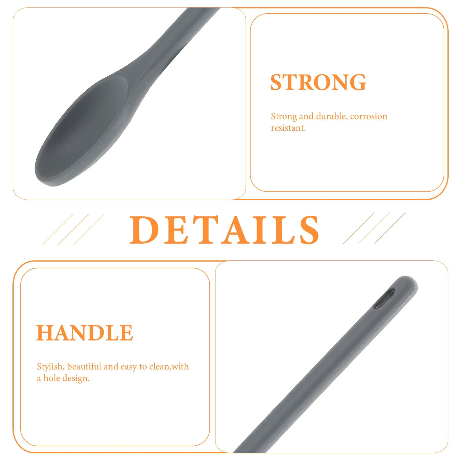 

1 set Silicone Slotted Spoon For Non-Stick Pans Kitchen Cooking Tool Heat Resistant Multipurpose Draining Spatula Household
