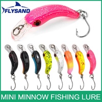 FLYSAND 8Pcs/Box Floating Mini Minnow Fishing Lures Artificial Hard Bait Sharp Hook Crankbait Lure Fishing Accessories