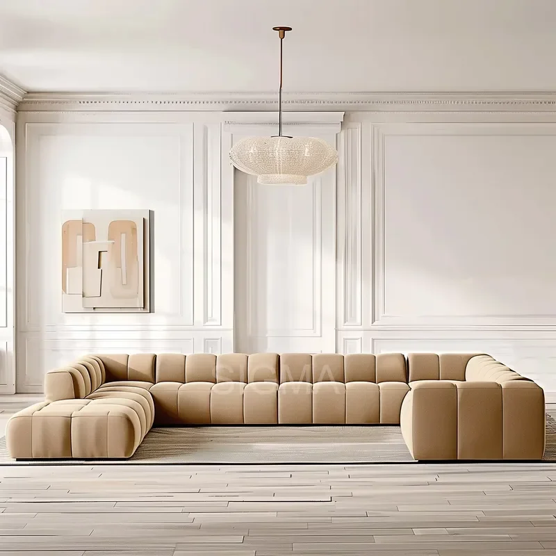 Modern Interior Living Room Furniture Set Wood Framed Sofa with Upholstered Sofa for Hotel Bedrooms