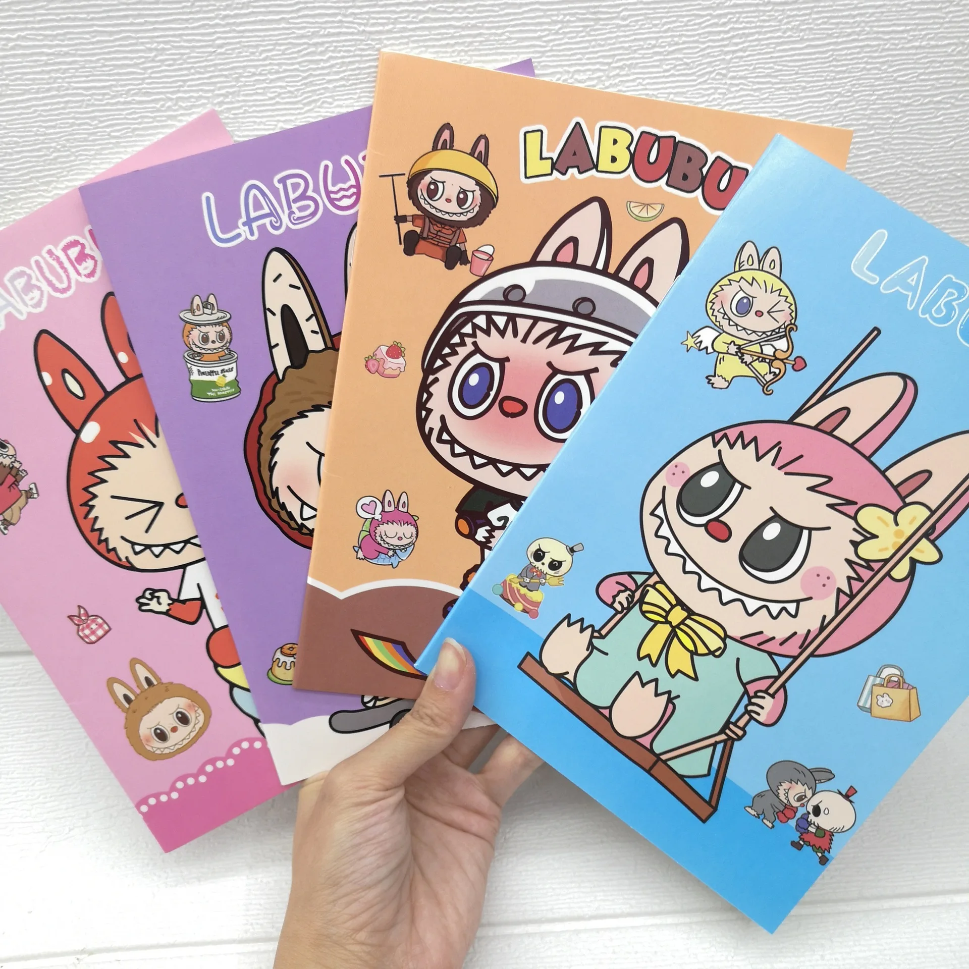 Labubu A5 Notebook for Students Anime Cartoon Cute Horizontal Journal Notebooks Boys Girls Handbooks School Supplies Kids Gifts