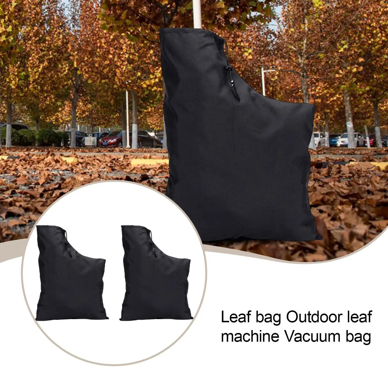 Bolsas para soplador de vacío de hojas, contenedor de lavandería reutilizable grande para jardinería, desechos, recorte de césped, basura de jardín, hoja de carga, 2 piezas