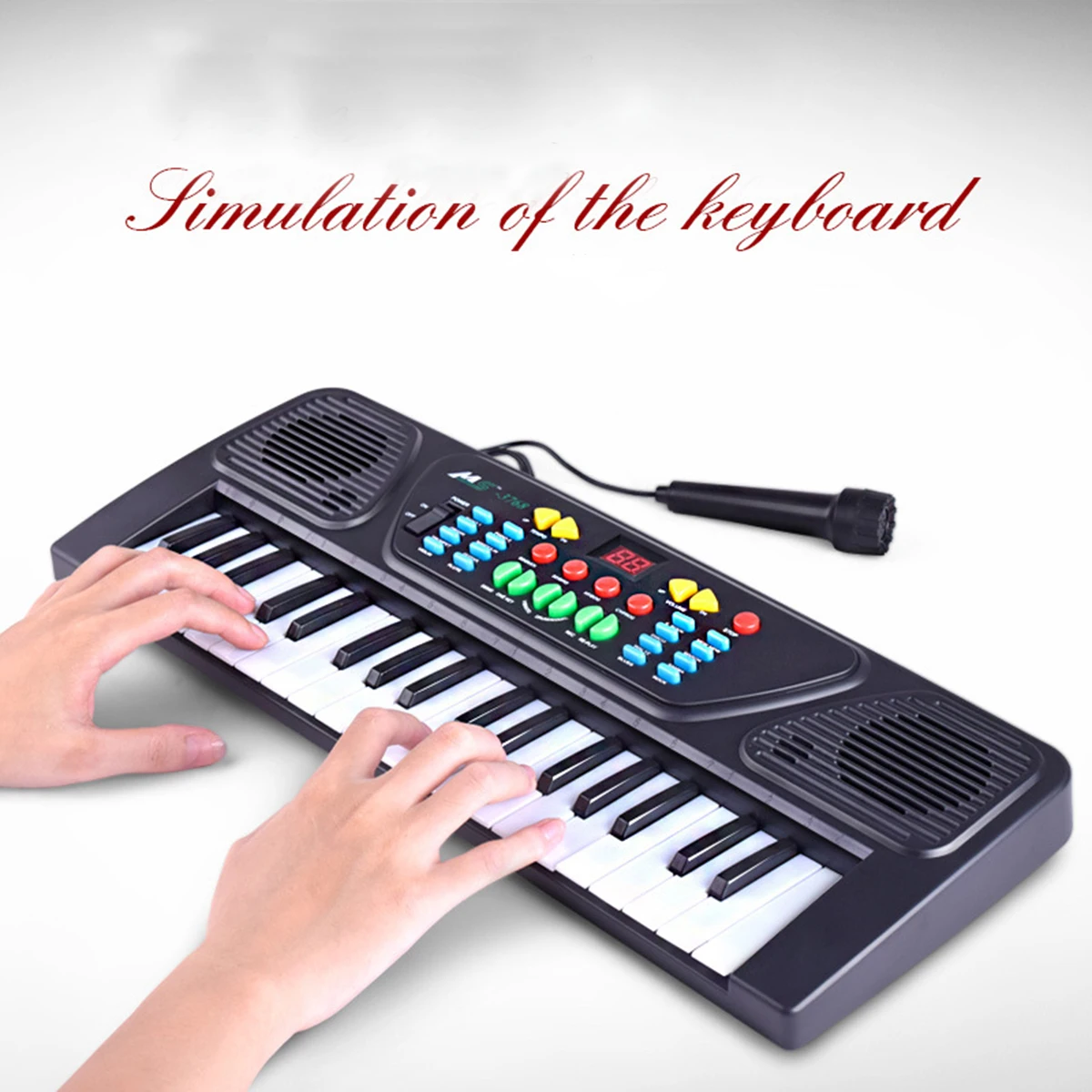 

Electronic Organ 37 Key Earth Tones Keyboards Multifunction with Microphone Child