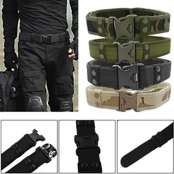 Camouflage tactical belt, canvas belt, military enthusiast Oxford cloth, military training belt, EVA men's outdoor pants belt