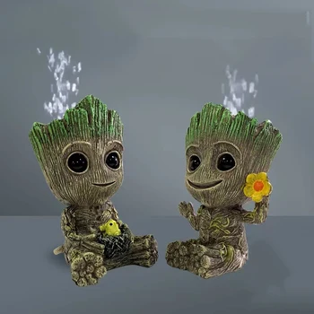 Cute Tree Man Figurine Aquarium Decoration 14