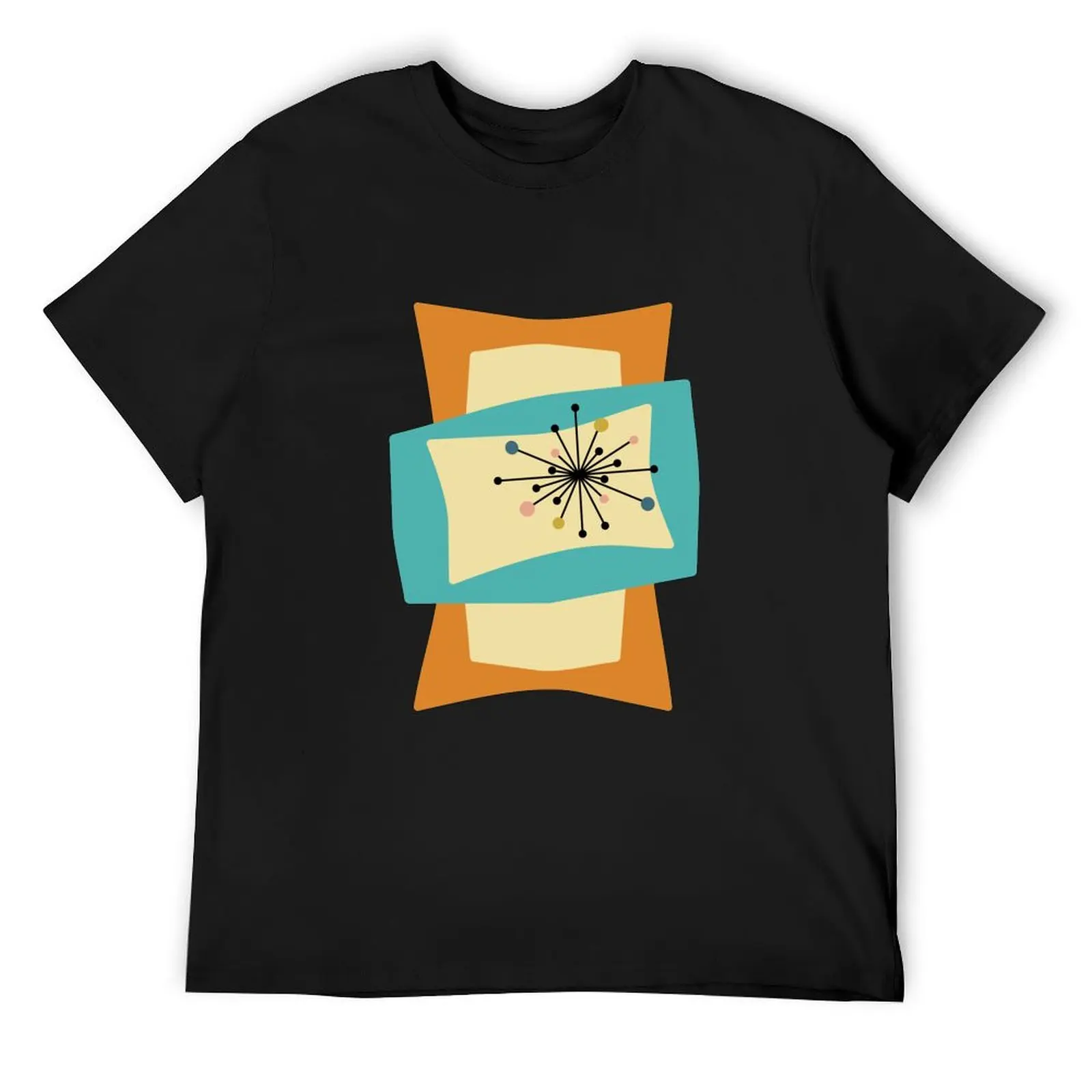 

Funky Orange Turquoise Mid Century Rectangles T-Shirt fashion shirts custom shirt topping mens shirts graphic tee