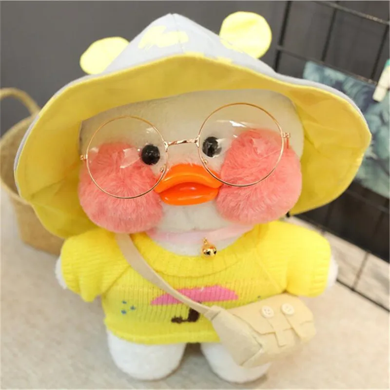 Lalafanfan-pato amarillo de peluche para niños, juguetes de peluche kawaii, mimi, Hug, animales, suave, 30cm