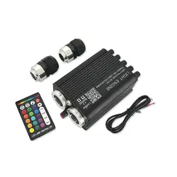 Dual Heads RGBW 12V Car Ceiling Fiber Optic Led illuminator Star Sky DIY&Shooting Meteor App Smart phone Audio Remote controlled