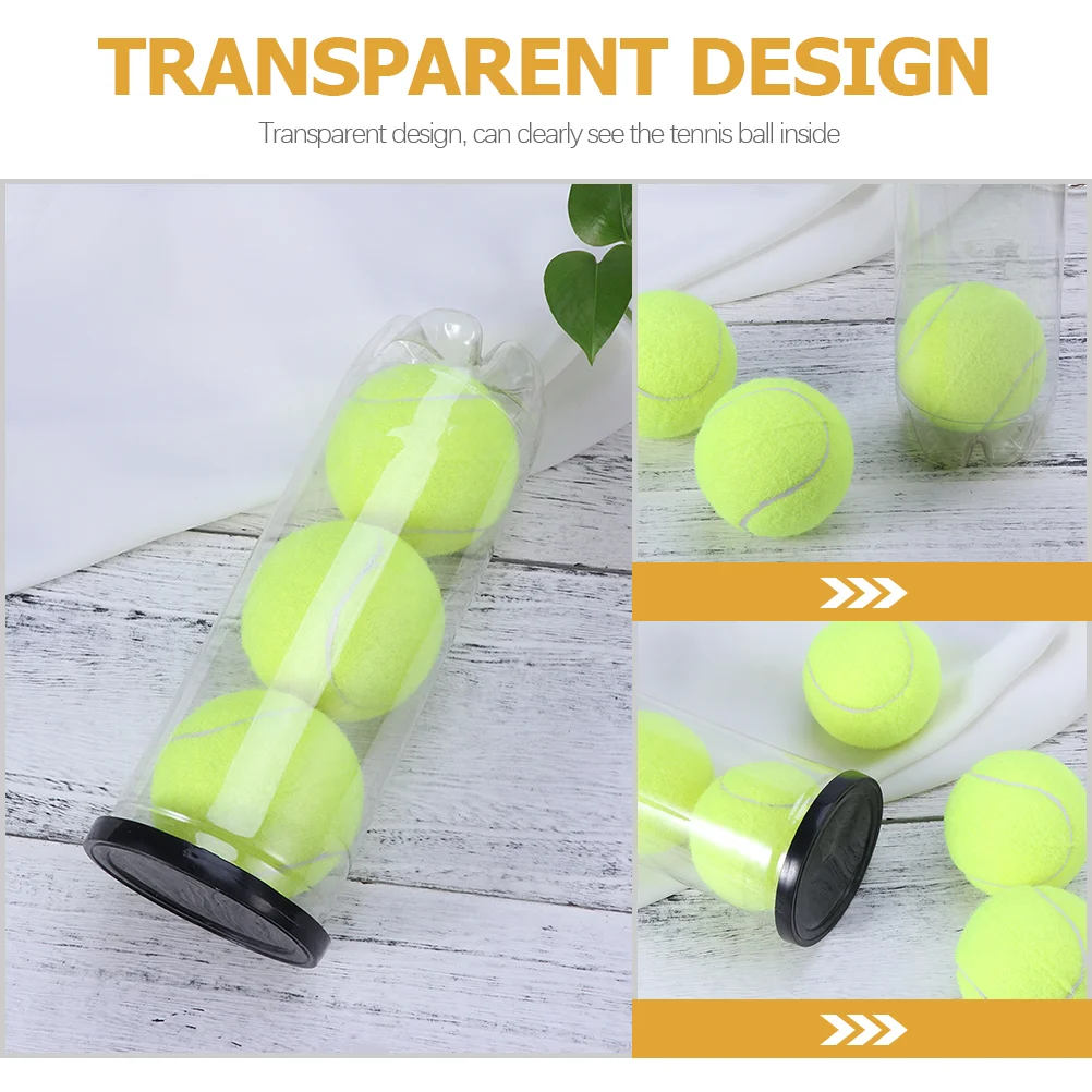 Tennis Cylinder Clear Holder Container for Balls Multi-function with Lid Convenient Bottle Storage