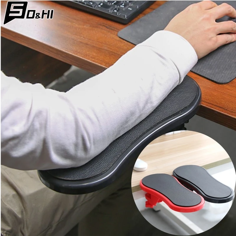 Computer Arm Rest For Desk Adjustable Ergonomic Wrist Rest Support For Keyboard Armrest Extender Rotating Mouse Pad Holder