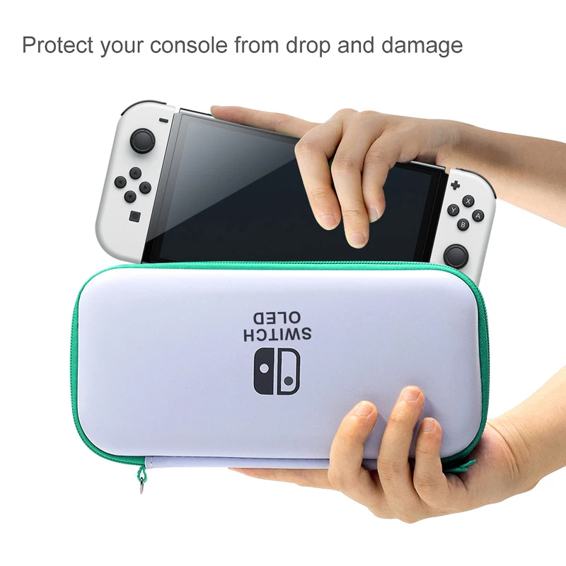 For Nintendo Switch OLED Storage Bag Crystal Hard Cover Shell Case Screen Protective Film Thumb Grip Caps PC Pouch Accessories