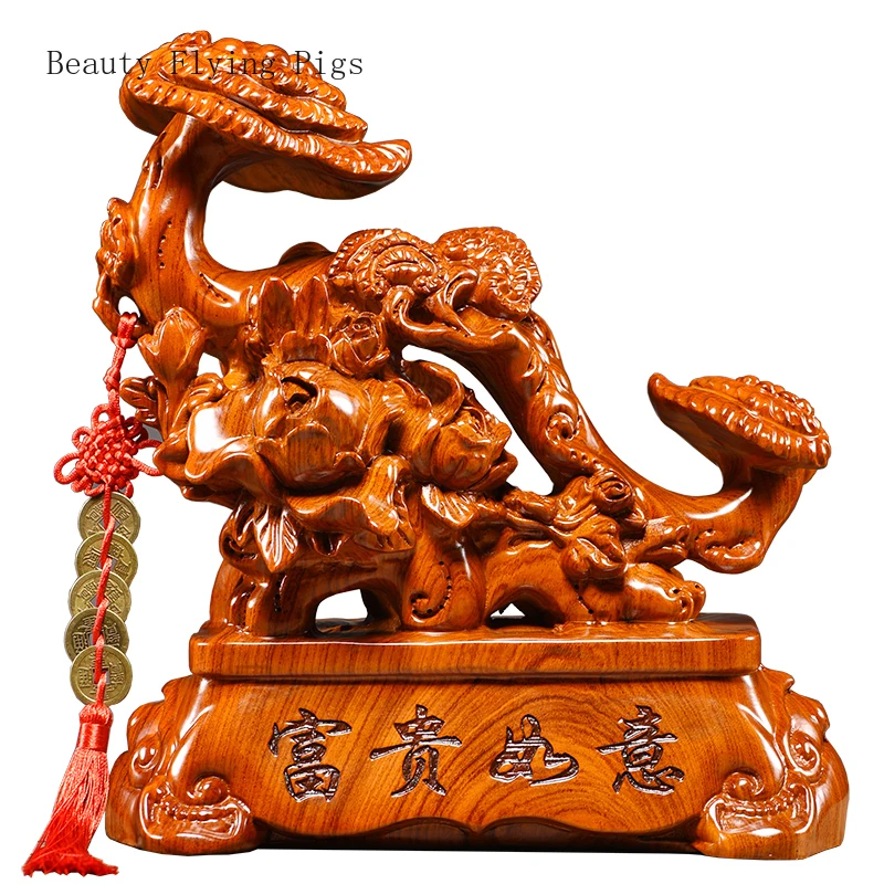 

Chinese Classical Solid Wood Carving,blooming Flowers,Rich and Noble Peonies,Ruyi Decorations,Mother's Day,Thanksgiving Gift