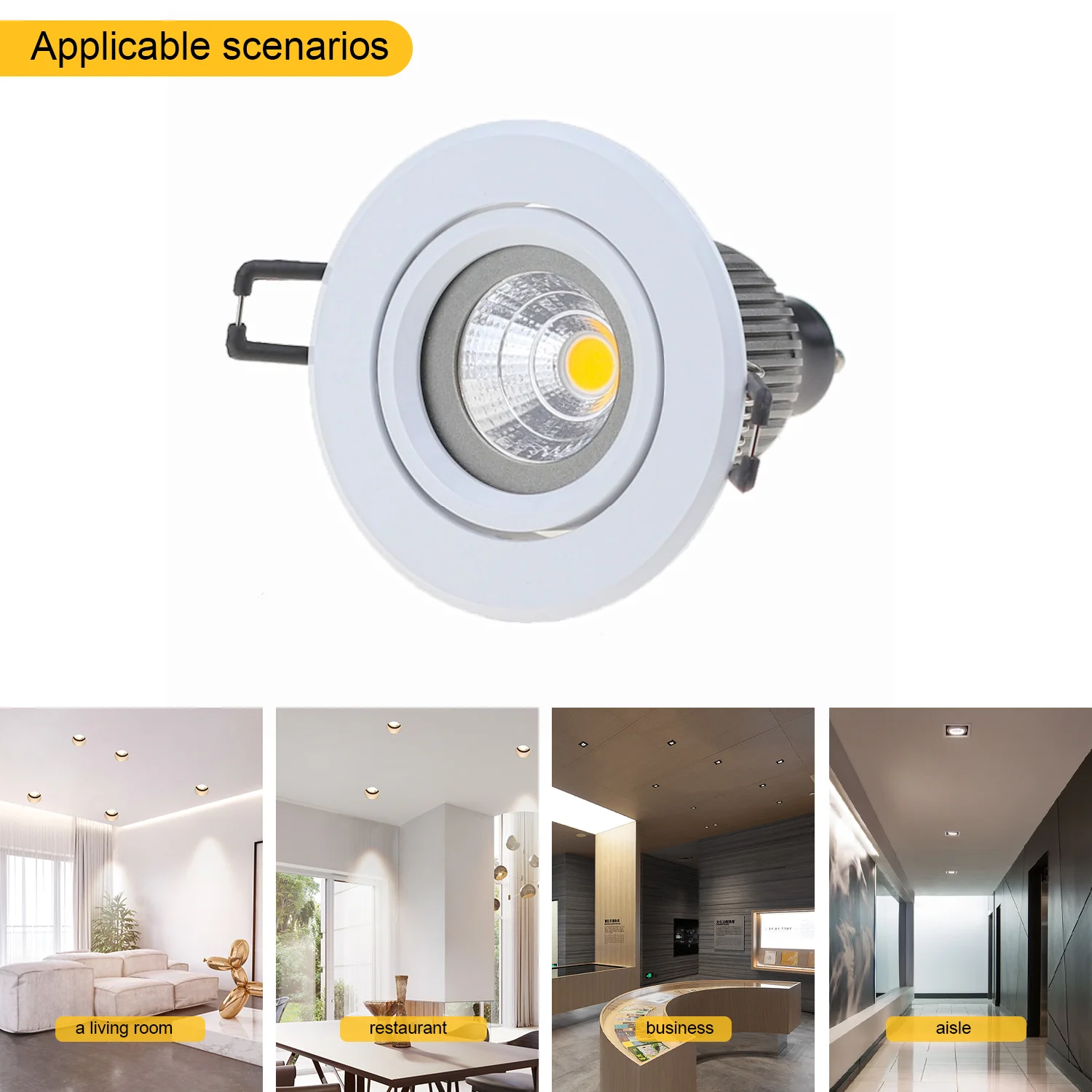 Adjustable LED Recessed Ceiling Downlight Mounting GU10/MR16 SBulb Lamp Holder Base Spot Lighting Fixture Accessories