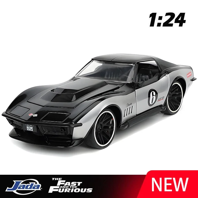 

JADA 1:24 CORVETTE STINGRAY ZL-1 1969, легкосплавный автомобиль, литье под давлением и игрушечный транспорт, модель автомобиля, миниатюрная масштабная модель автомобиля для детей