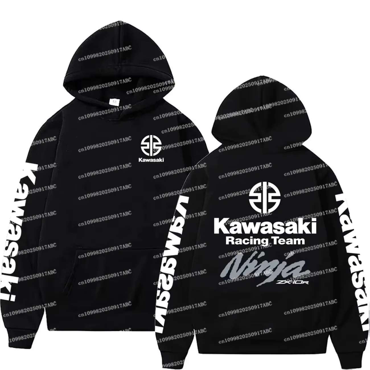 (Kawasaki) primavera y otoño Kawasaki hombres Sudadera con capucha mujer Sudadera con capucha pareja deportes callejeros abrigo Ninja hombres Sudadera con capucha moda