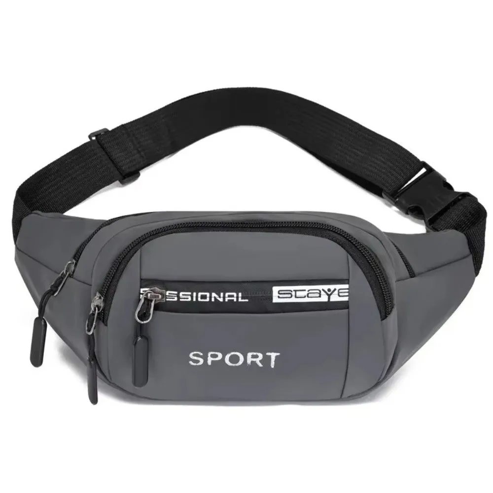 

Unisex Nylon Waist Bag Large-capacity Waterproof Sports Mobile Phone Bag Outdoor Travel Anti-theft Chest Bag